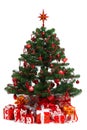 Decorated Christmas fir tree