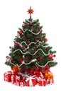 Decorated Christmas fir tree