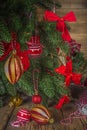 Decorated christmas tree background Royalty Free Stock Photo