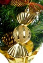 Decorated Christmas tree closeup Royalty Free Stock Photo