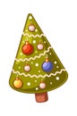 Decorated Christmas tree festive attribute Royalty Free Stock Photo