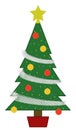 A decorated Christmas tree