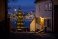 Beautiful cosy Christmas time evening in Stockholm