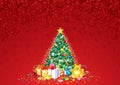 Decorated Christmas Tree Vector