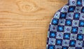 Decorated Cloth on Wooden Background