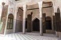 Decorated courtyard inside Kasbah Telouet in the High Atlas, Central Morocco, North Africa Royalty Free Stock Photo