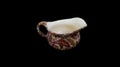 Decorated creamer isolated in black background