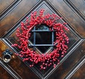 Decorated door close-up