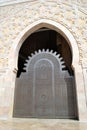 A decorated door in Hassan II mosque in Casablanca.