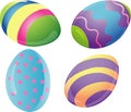 Decorated Easter eggs icons