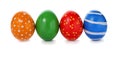 Decorated Easter eggs on white background Royalty Free Stock Photo