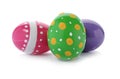 Decorated Easter eggs on white background Royalty Free Stock Photo