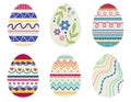 Decorated Embroidered Stitched Easter Eggs