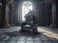 Decorated empty throne room.