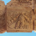 Decorated enteblature of the entrance to the Temple of Bacchus, Baalbek, Lebanon