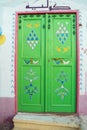 Decorated entrance door of a Nubian house Royalty Free Stock Photo