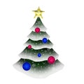 Decorated evergreen tree Royalty Free Stock Photo