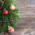 Decorated fir tree spruice Royalty Free Stock Photo