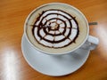 Decorated frothy Cappuccino Royalty Free Stock Photo