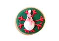 Decorated gingerbread snowman isolated