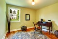 Decorated green small room with an antique chest Royalty Free Stock Photo