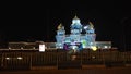 Decorated gurudwara on guru parab or shri guru nanak jayanti in India