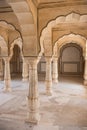 Decorated Hall in Amber Fort Royalty Free Stock Photo