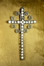 Decorated Hand Made Wire Cross and Beads