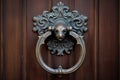 Decorated handle knocker. Generate Ai Royalty Free Stock Photo