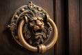 Decorated handle knocker. Generate Ai Royalty Free Stock Photo