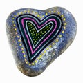 Decorated Heart Shaped Rock Royalty Free Stock Photo