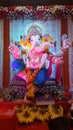 Decorated Hindu god of happiness and protection Ganesha Royalty Free Stock Photo