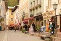 Decorated houses in the old town. Berchtesgaden.Germany