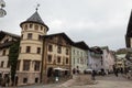 Decorated houses in the old town. Berchtesgaden.Germany.