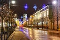 Christmas Gediminas prospect, Vilnius, Lithuania