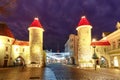 Viru Gate in the Old Town of Tallinn, Estonia Royalty Free Stock Photo