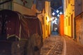 Night street in the Old Town of Riga, Latvia Royalty Free Stock Photo