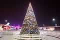 Decorated illuminating Christmas tree