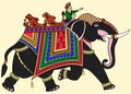 Decorated Indian elephant