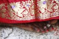 A decorated indian womans foot Royalty Free Stock Photo