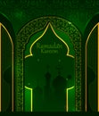 Decorated Islamic Arabic floral design for Ramadan Kareem background on Happy Eid festival