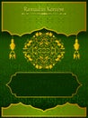 Decorated Islamic Arabic floral design for Ramadan Kareem background on Happy Eid festival