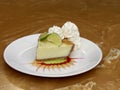 Decorated Key Lime Pie on a Plate Royalty Free Stock Photo