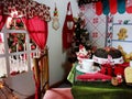 Decorated kitchen of Santa`s house