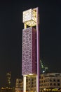 Decorated Lamp Post Around Burj Khalifa Area at Dubai Royalty Free Stock Photo