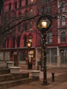 Decorated lampposts at Christmastime Royalty Free Stock Photo