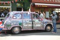 Decorated London Taxi Cab Royalty Free Stock Photo