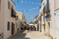 Decorated main street on Isla de Tabarca Royalty Free Stock Photo