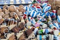 Decorated maracas Souvenirs from CUBA made from gourds for sale on a stall at the Street Matket - Cienfuegos - CUBA