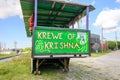 Decorated Mardi Gras Float for the Truck Parade with Krewe of Krishna Theme
